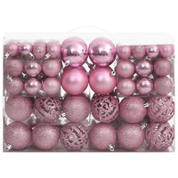 Set Palline di Natale 111 pz Rosa in Polistirenecod mxl 121049