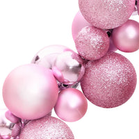 Ghirlanda di Palline di Natale Rosa 175 cm in Polistirene 356139