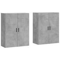 Mobili a Parete 2 pz Grigio Cemento 69,5x34x90 cm 3195639