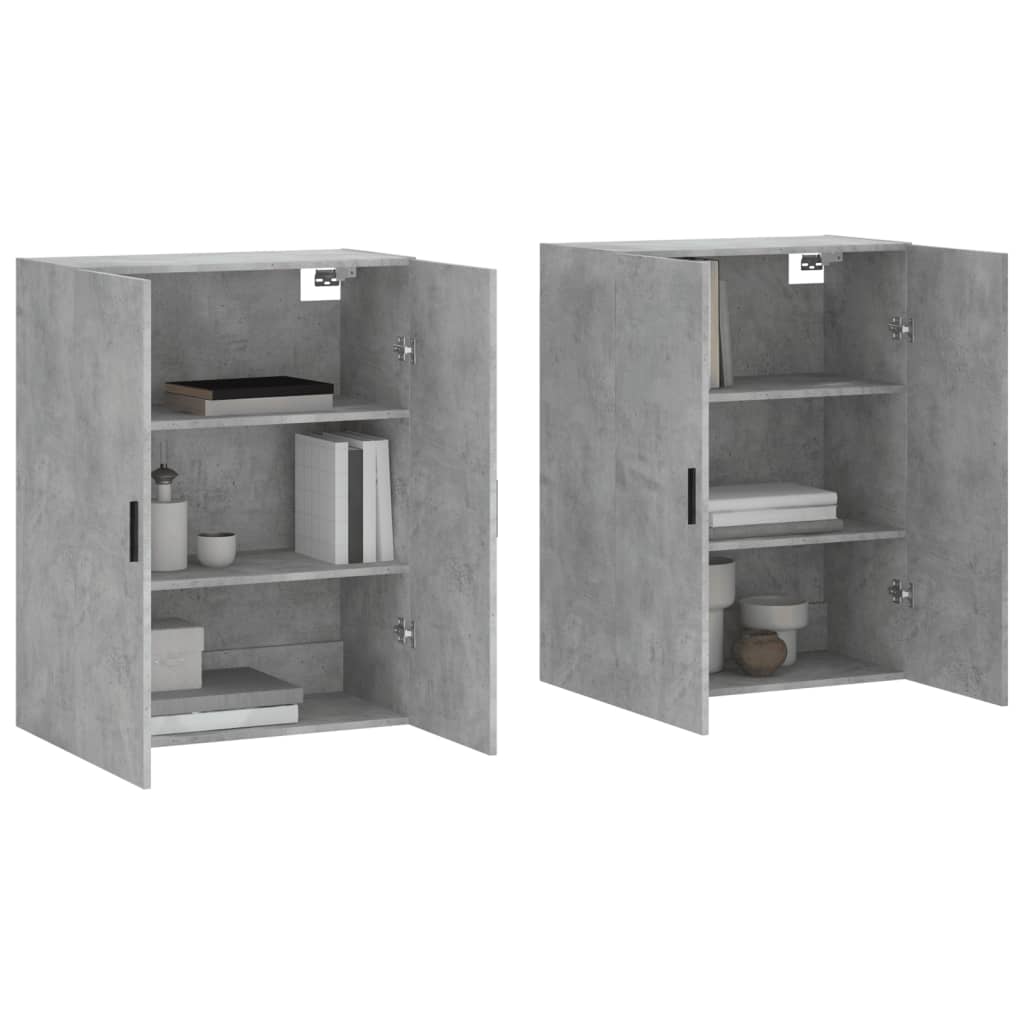 Mobili a Parete 2 pz Grigio Cemento 69,5x34x90 cm 3195639