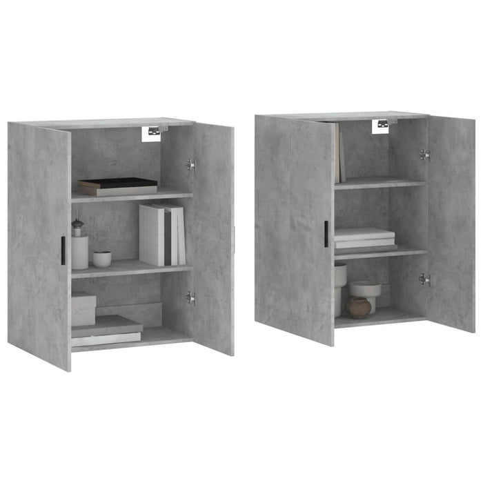 Mobili a Parete 2 pz Grigio Cemento 69,5x34x90 cm 3195639