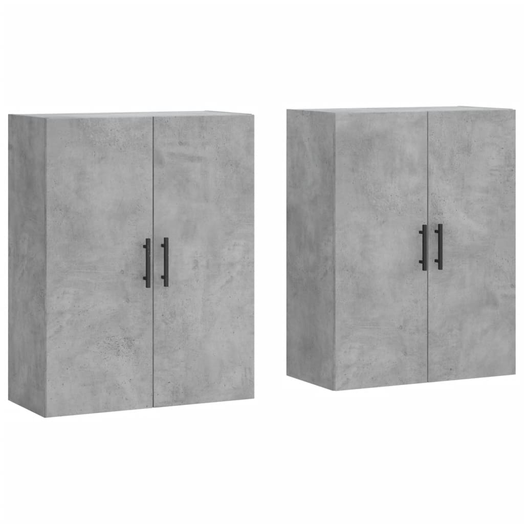 Mobili a Parete 2 pz Grigio Cemento 69,5x34x90 cm 3195647