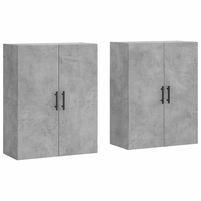 Mobili a Parete 2 pz Grigio Cemento 69,5x34x90 cm 3195647