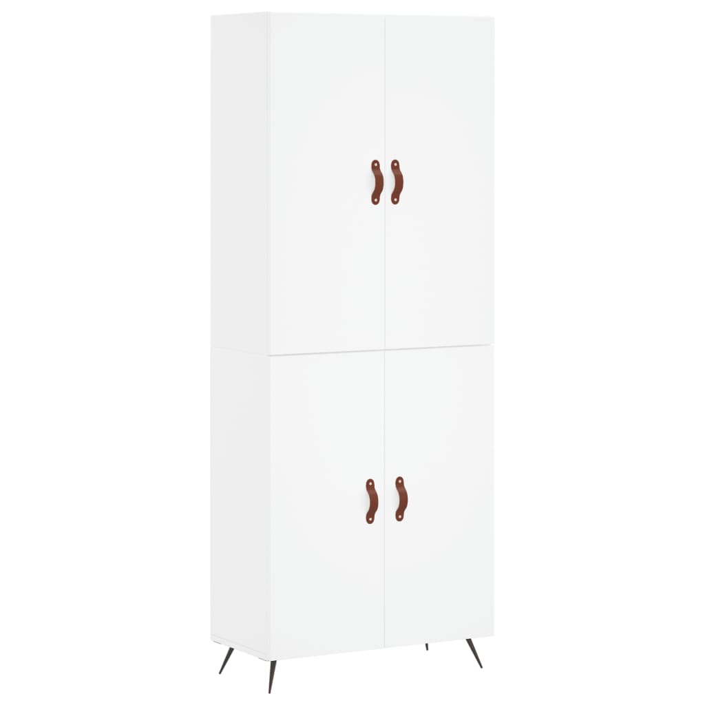 Credenza Bianca 69,5x34x180 cm in Legno Multistrato 3195651