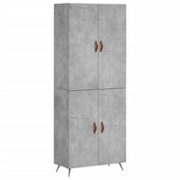 Credenza Grigio Cemento 69,5x34x180 cm in Legno Multistrato 3195655