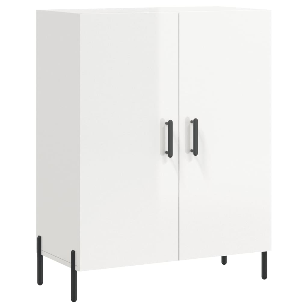 Credenza Bianco Lucido 69,5x34x180 cm in Legno Multistrato 3195685