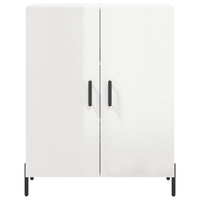 Credenza Bianco Lucido 69,5x34x180 cm in Legno Multistrato 3195685