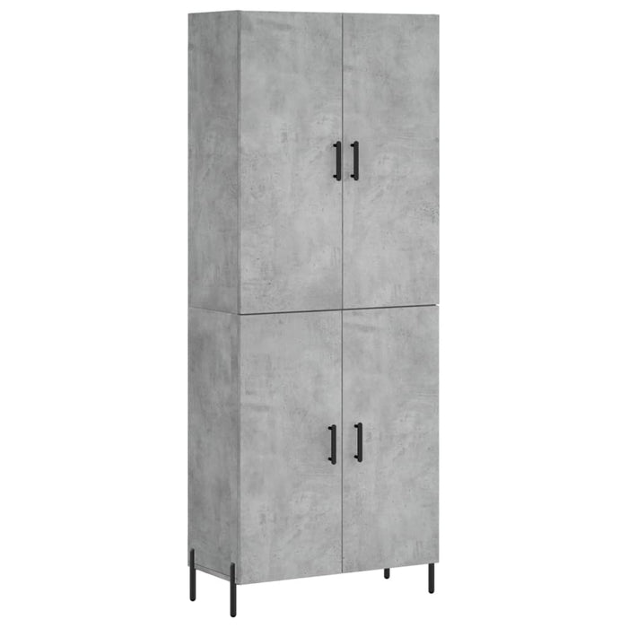 Credenza Grigio Cemento 69,5x34x180 cm in Legno Multistrato 3195687