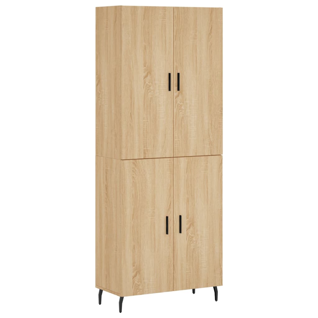 Credenza Rovere Sonoma 69,5x34x180 cm in Legno Multistratocod mxl 77624