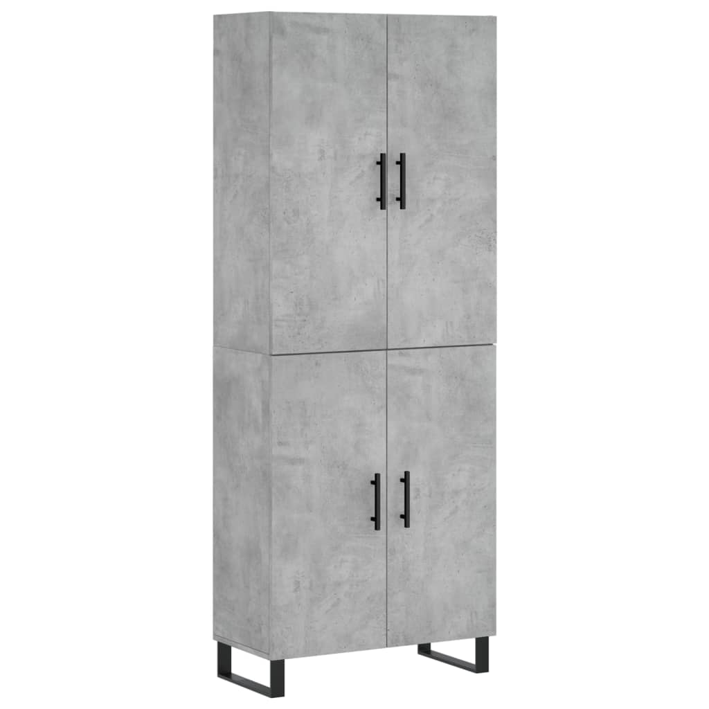 Credenza Grigio Cemento 69,5x34x180 cm in Legno Multistrato 3195703