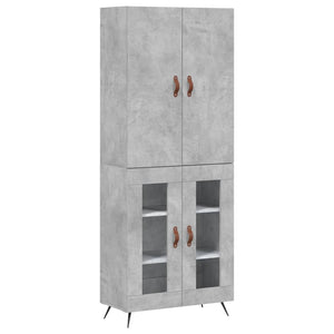 Credenza Grigio Cemento 69,5x34x180 cm in Legno Multistrato 3195711