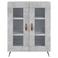 Credenza Grigio Cemento 69,5x34x180 cm in Legno Multistrato 3195711