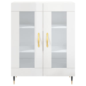 Credenza Bianco Lucido 69,5x34x180 cm in Legno Multistrato 3195717