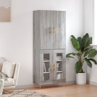 Credenza Grigio Sonoma 69,5x34x180 cm in Legno Multistratocod mxl 125781