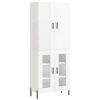 Credenza Bianco Lucido 69,5x34x180 cm in Legno Multistrato 3195741