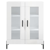 Credenza Bianco Lucido 69,5x34x180 cm in Legno Multistrato 3195741