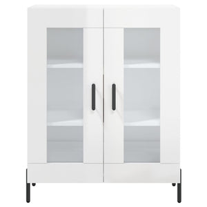 Credenza Bianco Lucido 69,5x34x180 cm in Legno Multistrato 3195741