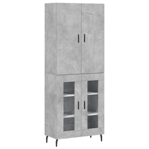 Credenza Grigio Cemento 69,5x34x180 cm in Legno Multistratocod mxl 77592