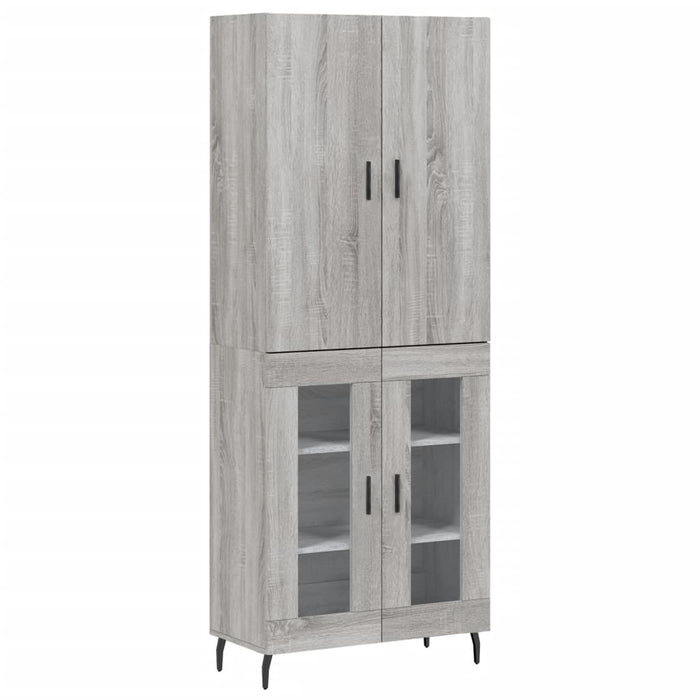 Credenza Grigio Sonoma 69,5x34x180 cm in Legno Multistratocod mxl 77596