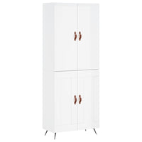 Credenza Bianco Lucido 69,5x34x180 cm in Legno Multistratocod mxl 104335