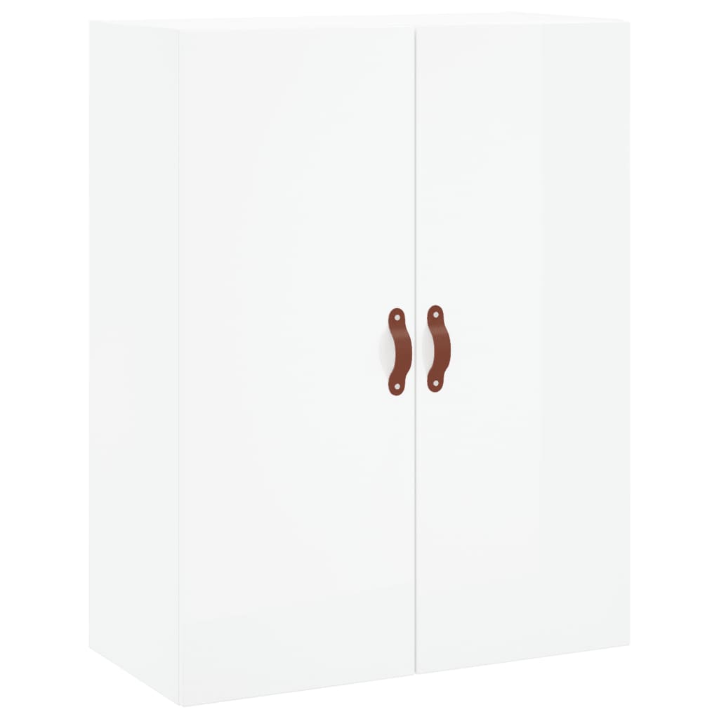 Credenza Bianco Lucido 69,5x34x180 cm in Legno Multistrato 3195765