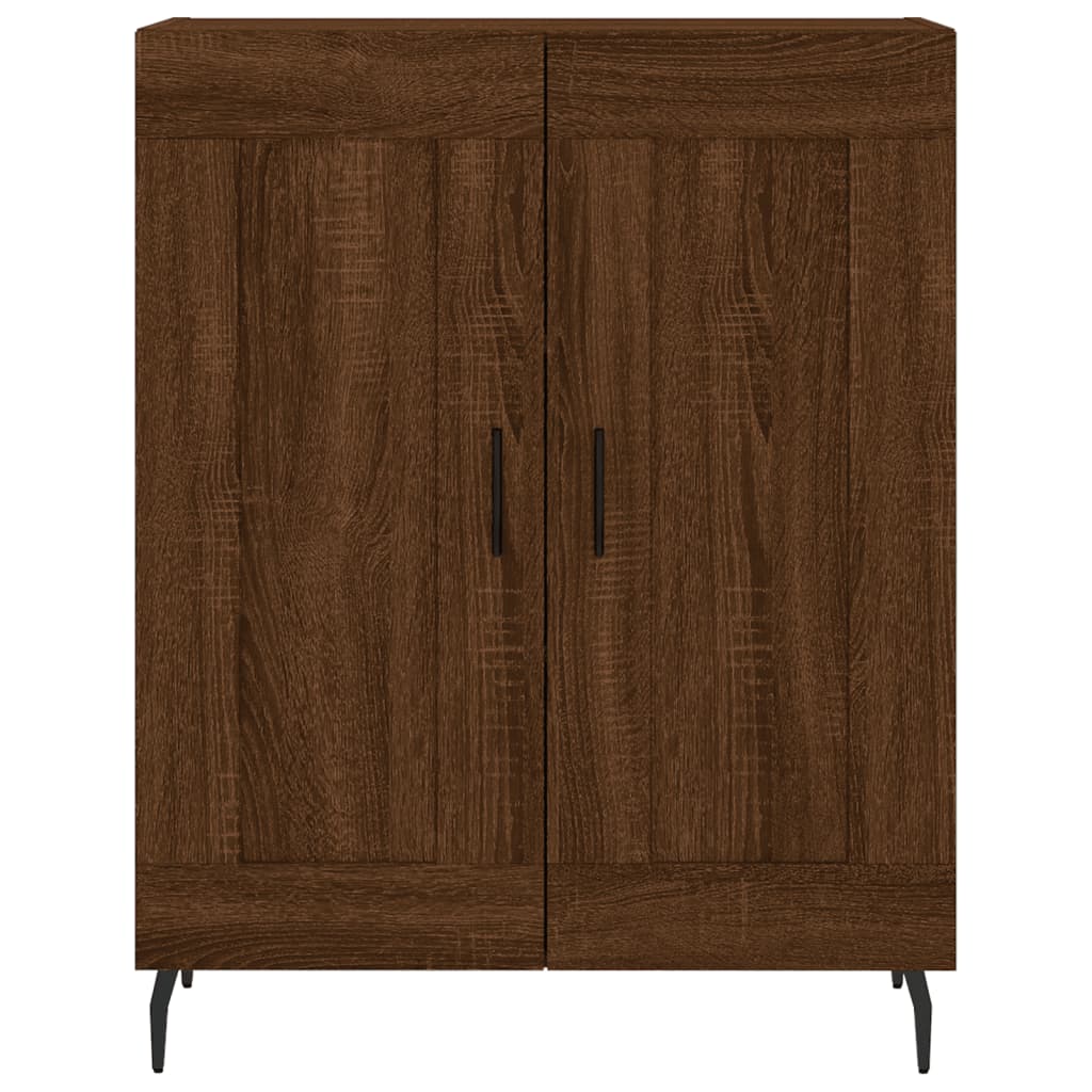 Credenza Rovere Marrone 69,5x34x180 cm in Legno Multistrato 3195810