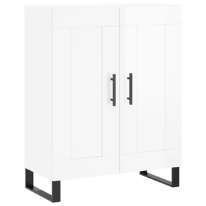 Credenza Bianco Lucido 69,5x34x180 cm in Legno Multistrato 3195813