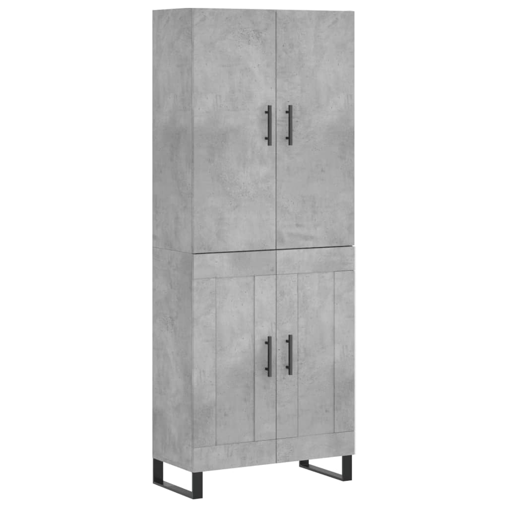 Credenza Grigio Cemento 69,5x34x180 cm in Legno Multistrato 3195815