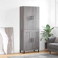 Credenza Grigio Sonoma 69,5x34x180 cm in Legno Multistratocod mxl 77666