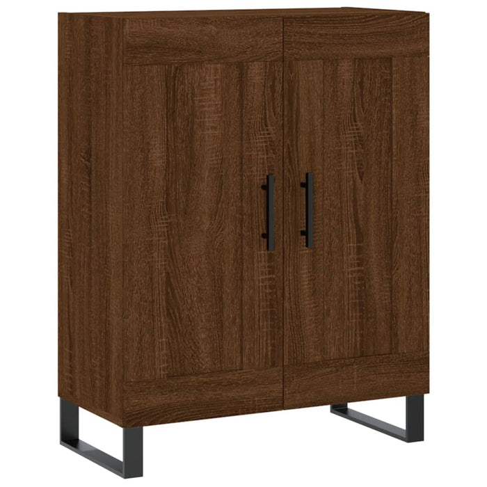 Credenza Rovere Marrone 69,5x34x180 cm in Legno Multistrato 3195818