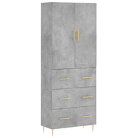 Credenza Grigio Cemento 69,5x34x180 cm in Legno Multistratocod mxl 128295