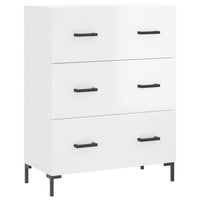 Credenza Bianco Lucido 69,5x34x180 cm in Legno Multistrato 3195845