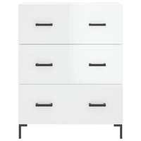 Credenza Bianco Lucido 69,5x34x180 cm in Legno Multistrato 3195845