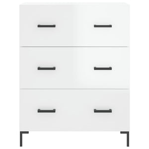 Credenza Bianco Lucido 69,5x34x180 cm in Legno Multistrato 3195845