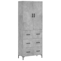 Credenza Grigio Cemento 69,5x34x180 cm in Legno Multistratocod mxl 125648