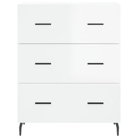 Credenza Bianco Lucido 69,5x34x180 cm in Legno Multistrato 3195861