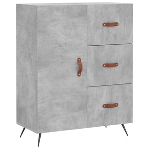 Credenza Grigio Cemento 69,5x34x180 cm in Legno Multistrato 3195879