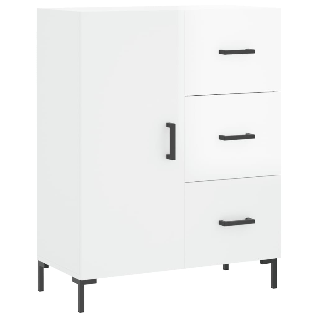 Credenza Bianco Lucido 69,5x34x180 cm in Legno Multistrato 3195901