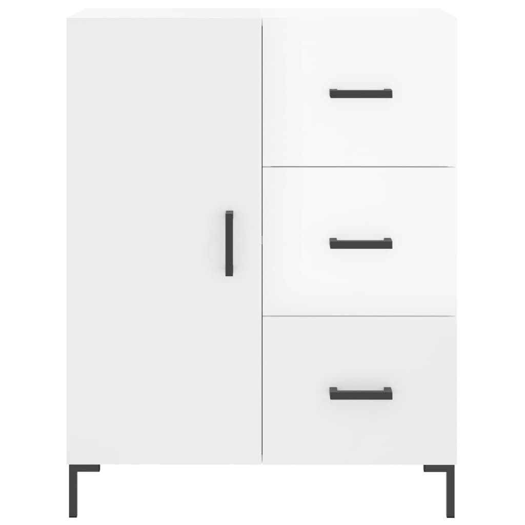 Credenza Bianco Lucido 69,5x34x180 cm in Legno Multistrato 3195901