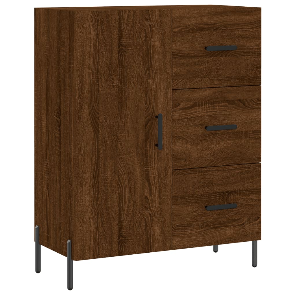 Credenza Rovere Marrone 69,5x34x180 cm in Legno Multistrato 3195914