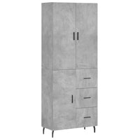 Credenza Grigio Cemento 69,5x34x180 cm in Legno Multistrato 3195919