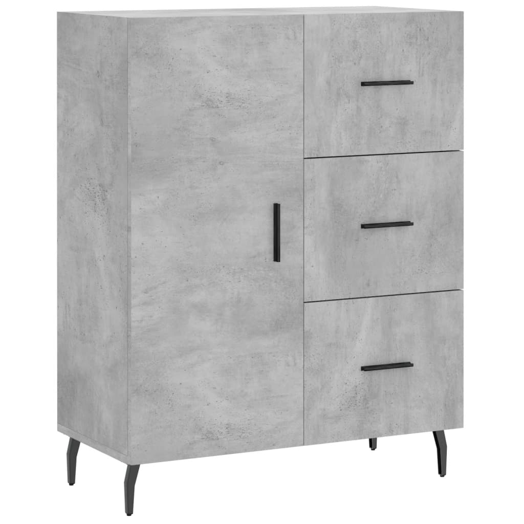 Credenza Grigio Cemento 69,5x34x180 cm in Legno Multistrato 3195919