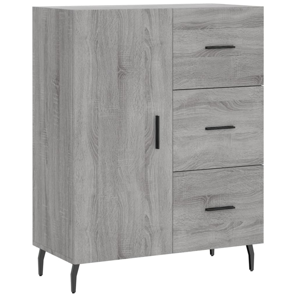 Credenza Grigio Sonoma 69,5x34x180 cm in Legno Multistrato 3195921