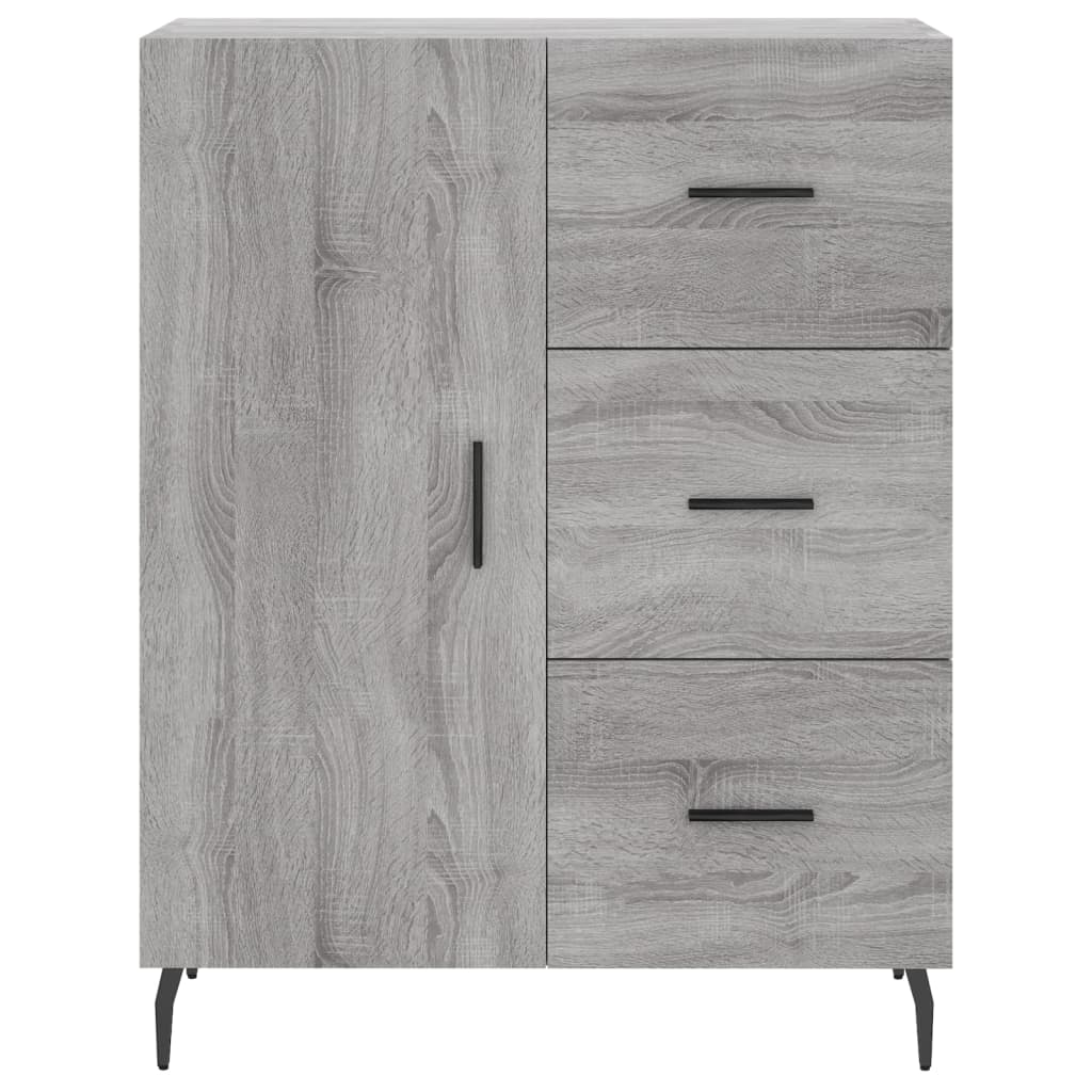 Credenza Grigio Sonoma 69,5x34x180 cm in Legno Multistrato 3195921