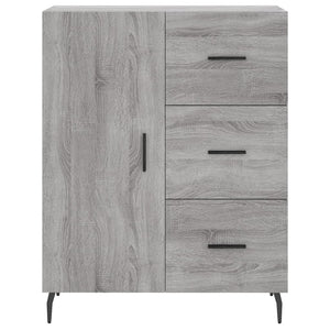 Credenza Grigio Sonoma 69,5x34x180 cm in Legno Multistrato 3195921