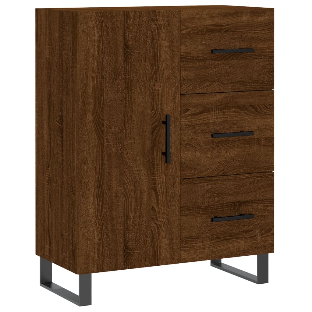 Credenza Rovere Marrone 69,5x34x180 cm in Legno Multistrato 3195930