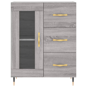 Credenza Grigio Sonoma 69,5x34x180 cm in Legno Multistrato 3195945