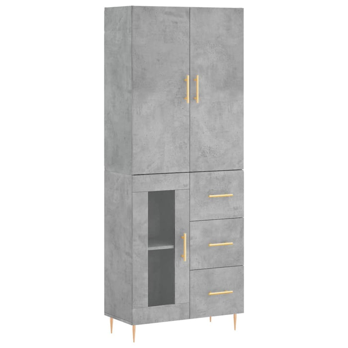 Credenza Grigio Cemento 69,5x34x180 cm in Legno Multistratocod mxl 101870