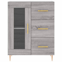 Credenza Grigio Sonoma 69,5x34x180 cm in Legno Multistrato 3195953