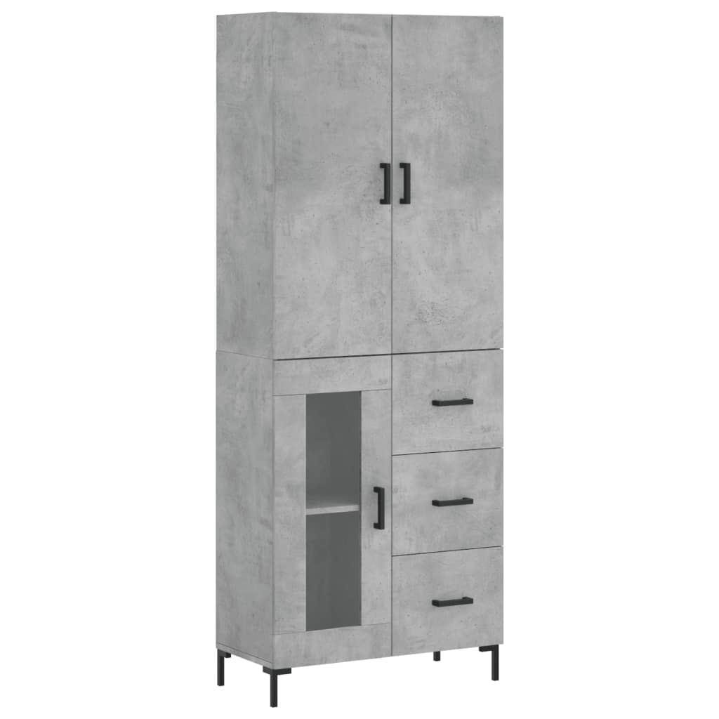 Credenza Grigio Cemento 69,5x34x180 cm in Legno Multistratocod mxl 77631